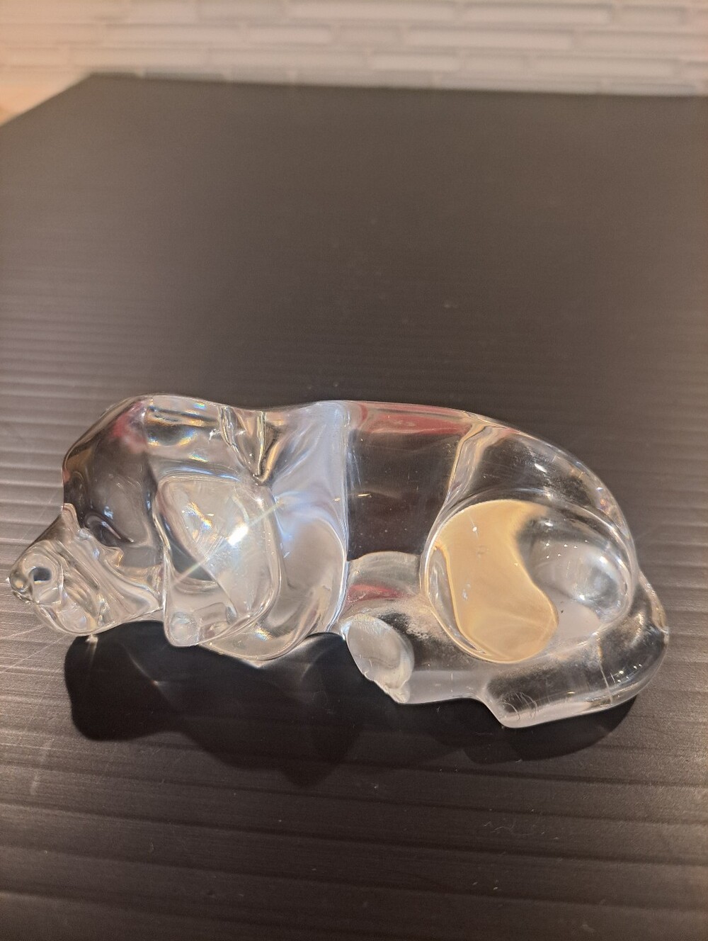 Princess House Dog or Puppy 24% lead crystal paperweight